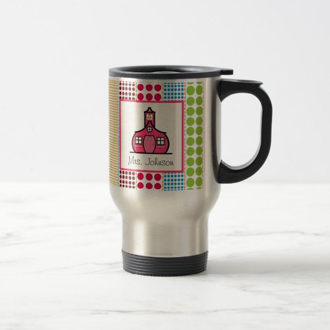 Pois multicolore d'école de tasse de professeur (Droit)