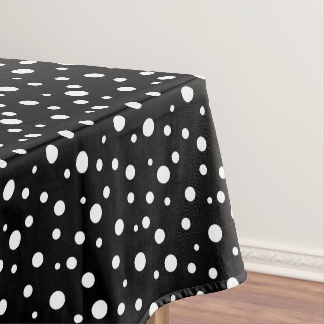 Pois noir et blanc de la nappe "60x84" (In Situ)
