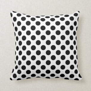Pois noir et blanc - tournez le coussin