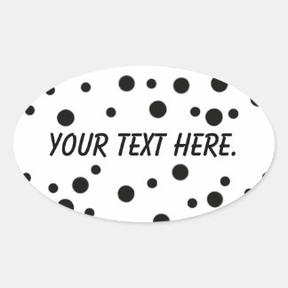 Pois noirs Diverses tailles Votre Stickers Texte