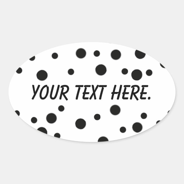 Pois noirs Diverses tailles Votre Stickers Texte (Devant)