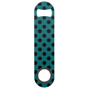 Pois noirs en turquoise