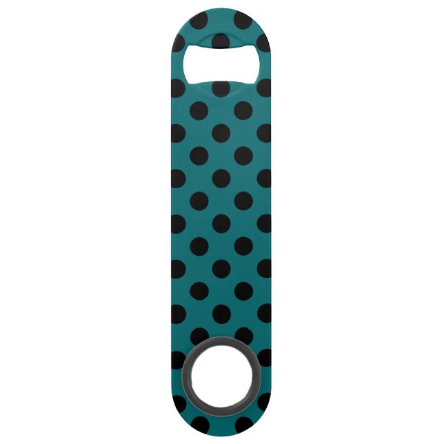 Pois noirs en turquoise (Devant)