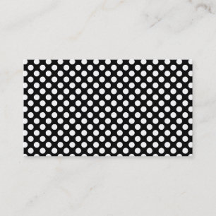 pois noirs et blancs, cartes de visite simples,