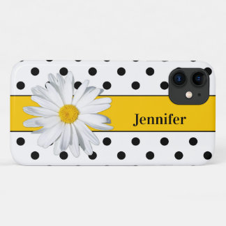 Pois noirs et blancs, Coque Daisy iPhone 11