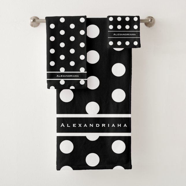Pois noirs et blancs modernes (En situation)