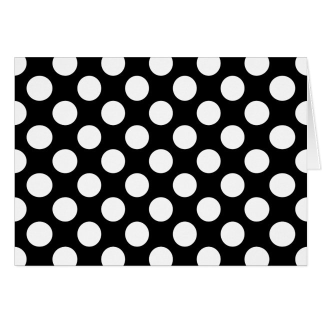 Pois noirs et blancs, Motif Polka (Devant horizontal)