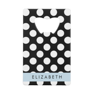 Pois noirs et blancs, pointillés, Votre nom
