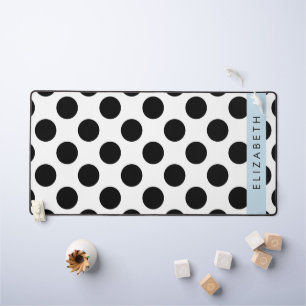 Pois noirs et blancs, pointillés, Votre nom