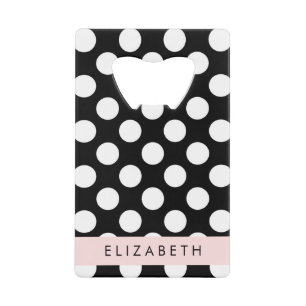 Pois noirs et blancs, pointillés, Votre nom