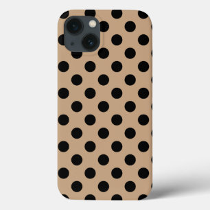 Pois noirs sur Coque beige-coque iphone Mate