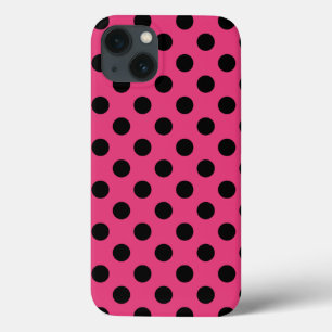 Pois noirs sur Coque fuchsia-coque iphone Mate
