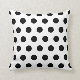 Pois noirs sur coussin Arrière - plan blanc