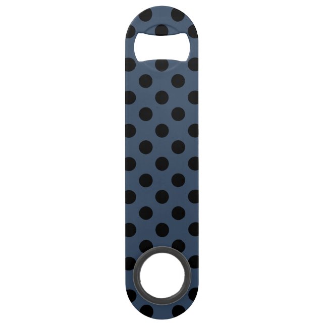Pois noirs sur gris-bleu (Devant)