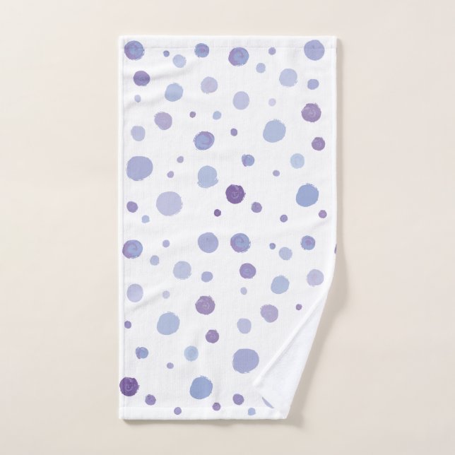pois peint à la main (Serviette à main)
