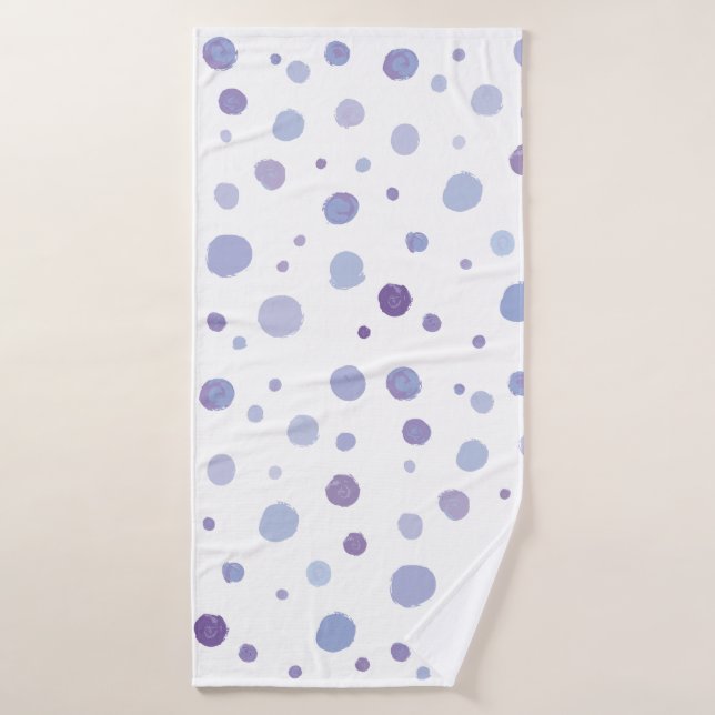 pois peint à la main (Serviette de bain)