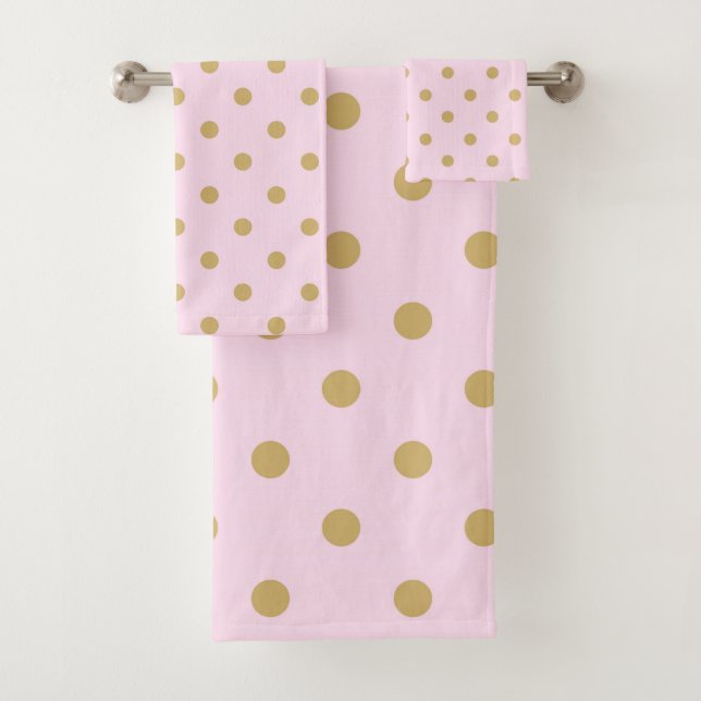 Pois rose et or Moderne tendance Fille Motif (En situation)