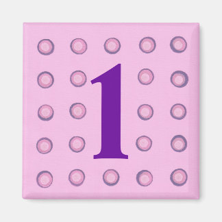 Pois rose et violet stratifiés Âge 1 Magnet