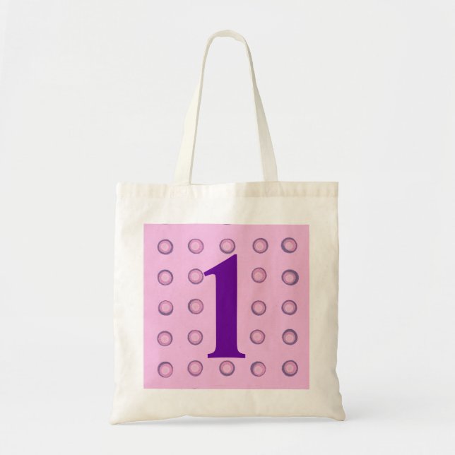 Pois rose et violet stratifiés âge 1 sacs (Devant)