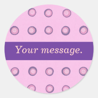 Pois rose violet, ajoutez vos stickers de message