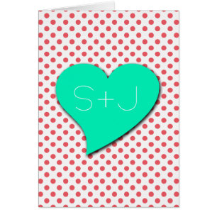 Pois roses de corail - Monogramme par Shirley Tayl