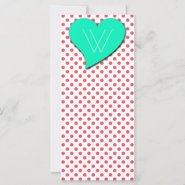 Pois roses de corail - Monogramme par Shirley Tayl (Devant)