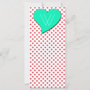 Pois roses de corail - Monogramme par Shirley Tayl