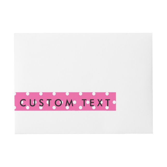 Pois roses et blancs enveloppent les Étiquettes (Devant)