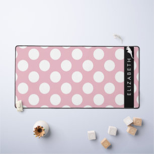 Pois roses, Motif Pointe Polka, Votre Nom