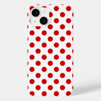 Pois rouge et blanc Coque-Mate coque iphone