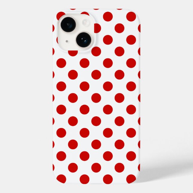 Pois rouge et blanc Coque-Mate coque iphone (Verso)