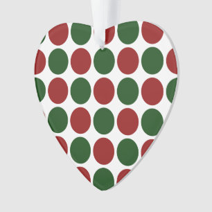 Pois rouges et verts en blanc