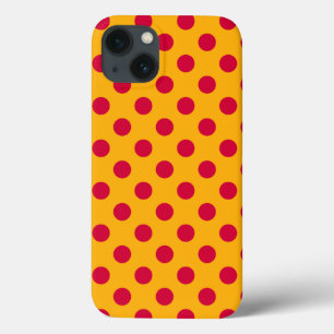 Pois rouges sur Coque jaune-coque iphone Mate