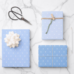 Pois Trois bleus Envelopper les feuilles de papier