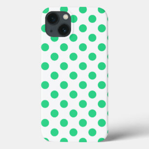 Pois vert et blanc Coque-Mate coque iphone