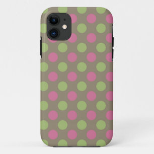 Pois vert et rose motif iphone 5 coque