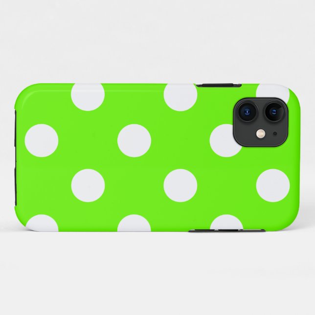 Pois verts de chaux pour le Coque de printemps-Mat (Dos (Horizontal))
