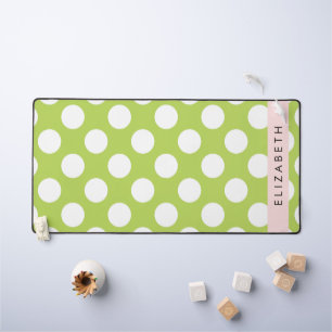 Pois verts, Motif Pointe Polka, Votre Nom