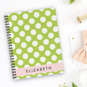 Pois verts, Motif Pointe Polka, Votre Nom