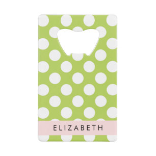 Pois verts, Motif Pointe Polka, Votre Nom