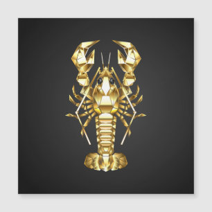 Poisson à langouste polygonale dorée sur noir