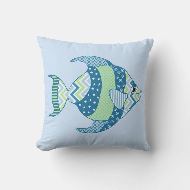 Poisson à motifs élégant Coussin extérieur (Recto)