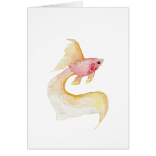 Poisson Aquarelle Imprimer Carte de voeux