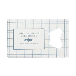 Poisson Bleu de la Maison de Lac Plaid Classable