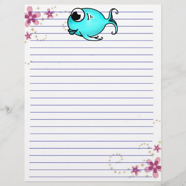 Poisson bleu en-tête (Devant)