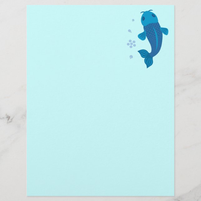 Poisson bleu Koi (Devant)