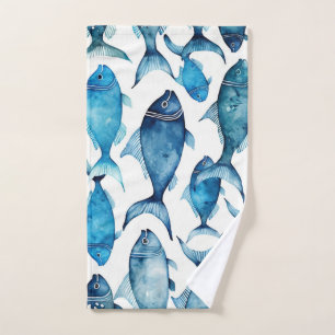 Poisson bleu océan Salle de bain Nautical Beach