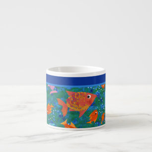Poisson coloré dans la mer Espresso Mug personnali