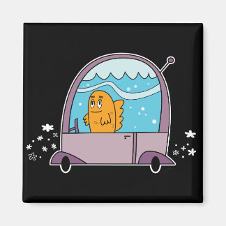 Poisson conduisant une voiture - Magnet