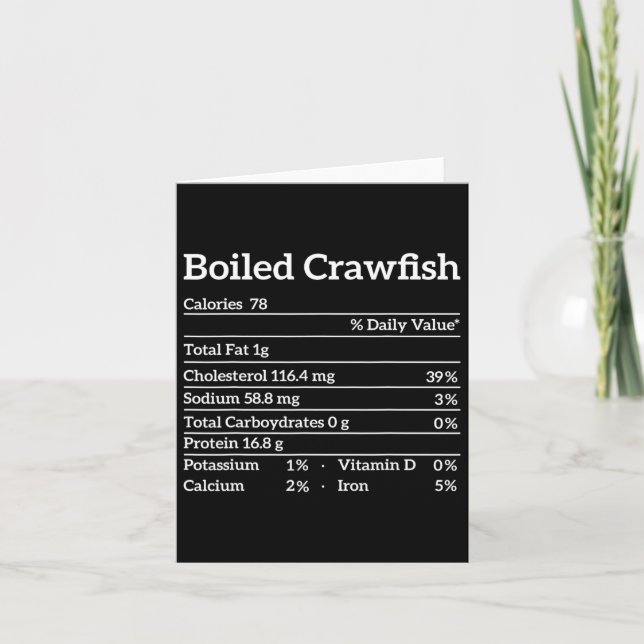 Poisson-crevette bouilli - valeur nutritive Carte  (Devant)